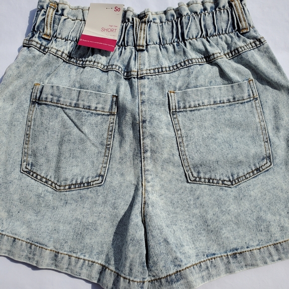 SO Hi-Rise Elastic Waist Denim Shorts Sz 11 - Picture 8 of 12